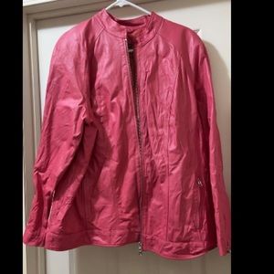 Jessica London Pink Leather Jacket!